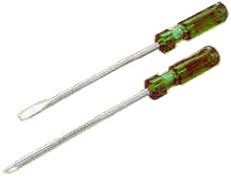 SCREW DRIVER WITH PLASTIC HANDLE (FLAT & PHILIPS TYPE)